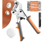 Grommet Tool Kit - 3/8 Inch Eyelet Tool kit,Heavy Duty Manual Grommet Press Machine with 500PCS Metal Grommets for Fabric, Tarps, Banners, Curtains.