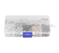 Grommet Washer Grommet Kit Solid Brass Grommets with Eyelets Setting Tool and Storage Box Finish Grommet Eyelet for Clothes Fabric Leather Tag Bag (3mm*420 sets)