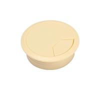 grommets, 10PCS 60/80mm Desk Table Plastic Cable Hole Cover PC Computer Round Wire Tidy Grommet Organizer(Beige,60mm)