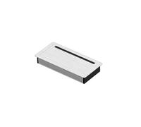 grommets, 1PC Aluminum 200x96mm PC Desk Wire Cable Grommet Office Table Hole Cover with Black Brush Organizer