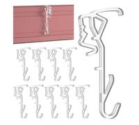 GRONGU Valance Clips for Blinds Compatible with Hunter Douglas, 2-5/8 Inch Horizontal Wood Blind Valance Clip, Hidden Valances Clips Replacement, 10 Packs