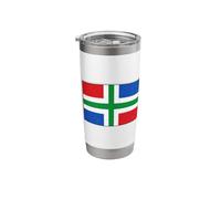 Groningen Provincial Flag Netherlands Holland Dutch Stainless Steel Insulated Tumbler