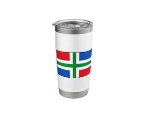 Groningen Provincial Flag Netherlands Holland Dutch Stainless Steel Insulated Tumbler