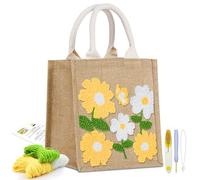 Groodo Punch Needle Kit for Beginners, Easy DIY Embroidery Set for Kids & Adults Complete Embroidery Tote Bag Set with Punch Needle Tool & Easy Instructions