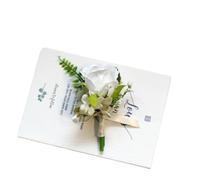 Groom Boutonniere Man Pin Suit Corsage Bridal Button-hole Wedding Wrist Flower Party Marriage Decor Artificial Silk Rose Flowers for Bridesmaids, Bridal Showers(E)