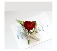 Groom Boutonniere Man Pin Suit Corsage Bridal Button-hole Wedding Wrist Flower Party Marriage Decor Artificial Silk Rose Flowers for Bridesmaids, Bridal Showers(I)