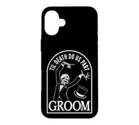 Groom Bride Til Death Do Us Part Skeleton Halloween Matching Case for iPhone 16 Plus