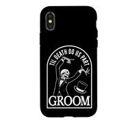 Groom Bride Til Death Do Us Part Skeleton Halloween Matching Case for iPhone X/XS