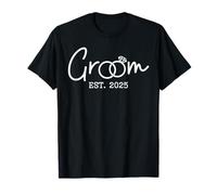Groom Est 2025 Future Husband Groom To Be Bachelor Wedding T-Shirt