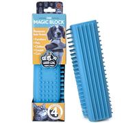 Groom Genie Magic Pet Hair Block Brush (Sky Blue) | Ultimate Dog & Cat Hair Remover for Sofa, Furniture, Carpet, Bedding, and Clothing | Reusable, Durable, and Easy to Use