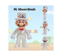 (Groom Mario, No Box) Super Mario Action Figure Bowser Princess Peach Anime Game All Star Collection Model Toy for Children