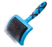 GROOM PROFESSIONAL Amplifier Firm Slicker Dog Brush - Perfect for Amplifying Dog Coat Volume & Removing Knots & Tangles - Dual Purpose - Large