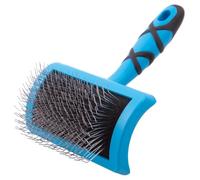 GROOM PROFESSIONAL Amplifier Firm Slicker Dog Brush - Perfect to Amplify the Volume of Dog's Coat While Removing Knots & Tangles - Dual Purpose - Medium