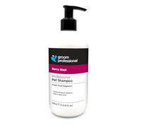 GROOM PROFESSIONAL Berry Blast Dog Shampoo - Moisturising & Soothing Relief for Itchy & Sensitive Skin - Adds Shine & Softness to Dogs Coat - Ideal for Dull, Dry Coats w/Natural Fruit Extracts, 350ml