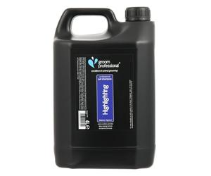 GROOM PROFESSIONAL Blueberry Highlighting Dog Shampoo - Deep Cleansing for Smelly Dogs - Brightens White Coats - Moisturiser for Itchy Skin - Ideal for Dry or Dull Coat w/Natural Herbal Extracts, 4L