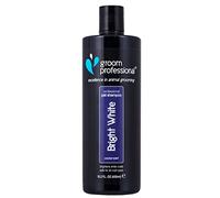 GROOM PROFESSIONAL Bright White Dog Shampoo - Deep Cleansing Shampoo for Dogs - Brightens White Coats - Enhanced White Tones - Whitening Shampoo - Removes Stains on Coat, 450ml