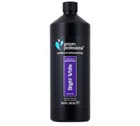 GROOM PROFESSIONAL Bright White Dog Shampoo - Deep Cleansing Shampoo for Dogs - Brightens White Coats - Enhanced White Tones - Whitening Shampoo - Removes Stains on Coat, 1 Litre