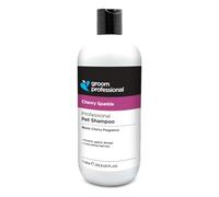 GROOM PROFESSIONAL Cherry Sparkle Dog Shampoo - Deep Cleansing & Repairing Pet Grooming Shampoo for Smelly Dogs & Puppies - Soothing Relief for Itchy Skin - Cherry Extracts for Shine & Condition, 1L