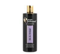 GROOM PROFESSIONAL Exclusive Iris & Amber Dog Shampoo - Deep Cleansing & Deodorising - Removes Dirt & Odours from Smelly Coats - Adds Shine, Softness & Moisture to Coat - Floral & Musky Scent, 450ml