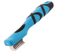 GROOM PROFESSIONAL Matt Breaker Rake for Dogs - Dematting Brush for Dogs - Dematting Tool - Tangle Remover - Perfect for Long/Wooly Coats - Unique Soft-Grip Non-Slip Handle, 5 Blade