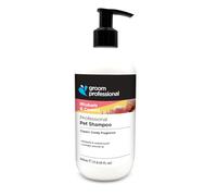 GROOM PROFESSIONAL Rhubarb and Custard Dog Shampoo - Deep Cleansing for Smelly Dogs - Adds Shine & Softness, Removes Dirt & Odours from Coat - Almond Oil to Soothe Itchy, Dry Skin - Sweet Scent, 350ml
