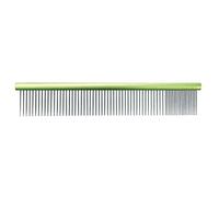 GROOM PROFESSIONAL Spectrum Aluminium Dog Comb 80/20 - Dog Grooming Comb - Long 36mm Teeth - Perfect for Long & Thick Coated Breeds - Designed to Flow Through the Coat - Lime Green, 20cm