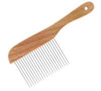 GROOM PROFESSIONAL Wooden Dog Comb - X-Large Pins - Designed for Poodle Coats - Long Enough for All Coats - 6.5cm Pins - For General or Professional Grooming