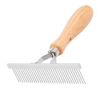 GROOM PROFESSIONAL Wooden Perth Pin Undercoat Rake for Dogs - Dog Grooming Rake for Deshedding - Perfect for Brushing Out Long/Double Coated Breeds - Longer Teeth for Effective Grooming