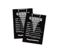Groom’s Day of Wedding Survival Kit 30pk 4x6” Postcard Size DIY Hangover Bachelor Party Tag Will You Be My Groomsman Best Man Proposal