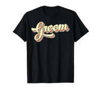 Groom TShirt Retro Art Baseball Font Vintage T-Shirt