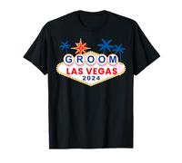 Groom Vegas Bachelor Party Group 2024 Married in Vegas Groom T-Shirt