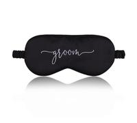Groom Wedding Gifts for Men Black Sleep Eye Mask Soft Satin Blindfold for Sleeping Wedding Groom Gifts for Husband to Be Accessory for Bachelor Party Favour for Honeymoon