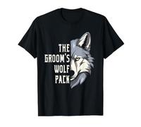 Groom Wolf Pack Bachelor Party Wedding Crew Graphic Value Graphic T-Shirt, Men, Black, M