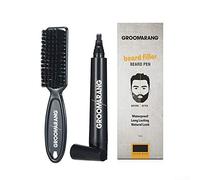 Beard Pen GROOMARANG® Beard Pencil Filler for Men - Natural Enhancer to Fill, Shape and Define - Black or Brown (Black)