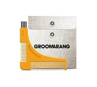 Groomarang Beard Styling and Shaping Template Comb - Perfect Lines & Symmetry for Face and Neck, Easy Beard Line Up Tool for Men