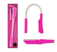 Groomarang for Her- Fleek - World's First & Only- 2 in 1- Facial Hair Remover Epilator Kit and Eyebrow Shaping Wand for Removing Unwanted Facial Hair Eyebrow Razor Trimmer Dermaplaning