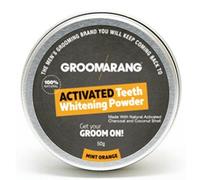 Groomarang Activated Charcoal And Coconut Shell Mint Orange Teeth Whitening Powder 50g