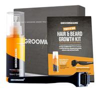 Groomarang 'Power of Man' Hair and Beard Growth Kit - 3-in-1 Hair Loss Prevention & Beard Growth System | 100ml Hair Loss Lotion + 0.5mm Titanium Derma Roller | Stimulates Hair & Beard Growth