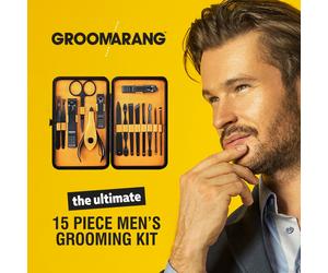Groomarang 'The Ultimate' 15 Piece Mens Grooming Manicure & Pedicure Kit