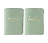 Hubby and Wifey Passport Wallet, Wedding Gifts for Couples 2025, Passport Holder for Travel, Honeymoon Travel Essentials, B Wife & Hubby, 5*6
