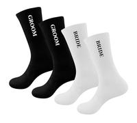 GroomBrideGifts Wedding Gifts for Couples, Mr and Mrs Gifts Crew Socks- Wedding Gifts, Engagement Gifts for Couples, B1 Bride and Groom, One Size