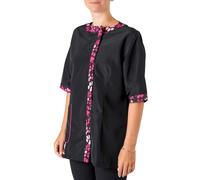 Groomers Amelia Boat Neck Jacket Black/Pink Paw - Small Size: Small
