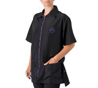 Groomers Buddy Short Sleeve Jacket Black/Purple - XL Size: X Large