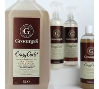 Groomers Crazy Curls 2 in 1 Conditioning Dog Shampoo 5 Litre - Chocolate Velvet Fragranced for Textured & Curly Coats - Wash & Rinse Professional Grooming Essentials |