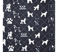 Groomers Dog Grooming V-Neck Tunic | Hair-Resistant & Lightweight | Machine Washable & Quick Drying | Unisex Short Sleeve Workwear (UK, Alpha, XL, Regular, Regular, Poodle Print)
