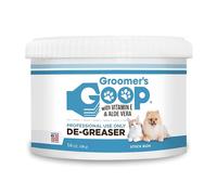 Groomer's GOOP Pre-Bath Pet Degreaser Treatment - Professional Strength Formula Removes Tough Oil & Grime from Dog & Cat Coats, Conditions Skin, Dye-Free - 14 oz Can