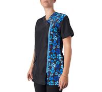 Groomers Kanji V-Neck Tunic Blue Paw Print - Large