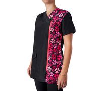 Groomers Kanji V-Neck Tunic Pink Paw Print - Large