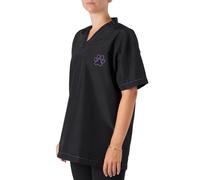 Groomers V-Neck Tunic - Black with Purple Trim - XXXL Size: XXX Large