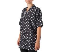 Groomers Dog Grooming V-Neck Tunic | Hair-Resistant & Lightweight | Machine Washable & Quick Drying | Unisex Short Sleeve Workwear (UK, Alpha, XL, Regular, Regular, Poodle Print)
